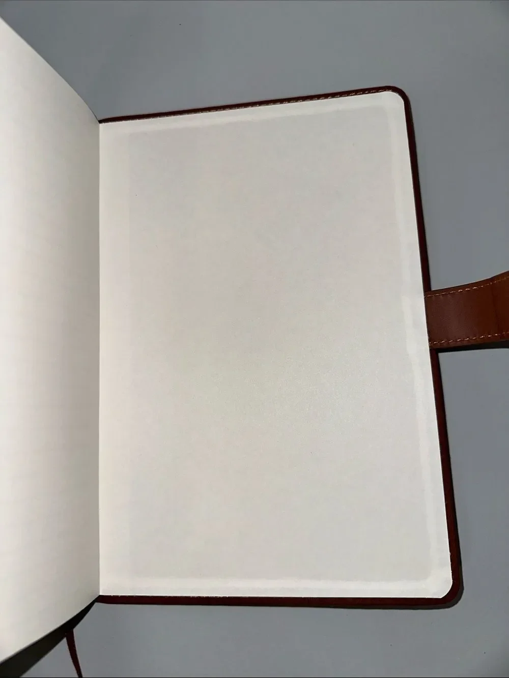 Chestnut Brown Gold Tone Bible Verse Faux Leather Bound Padded Cover Journal